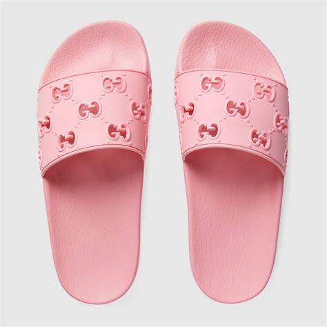 pink gucci slids|Gucci slides for women pink.